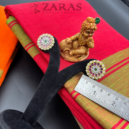 Bharatanatyam Dance Premium Jewellery - Kammal Round PG Kemp Beads (Medium)