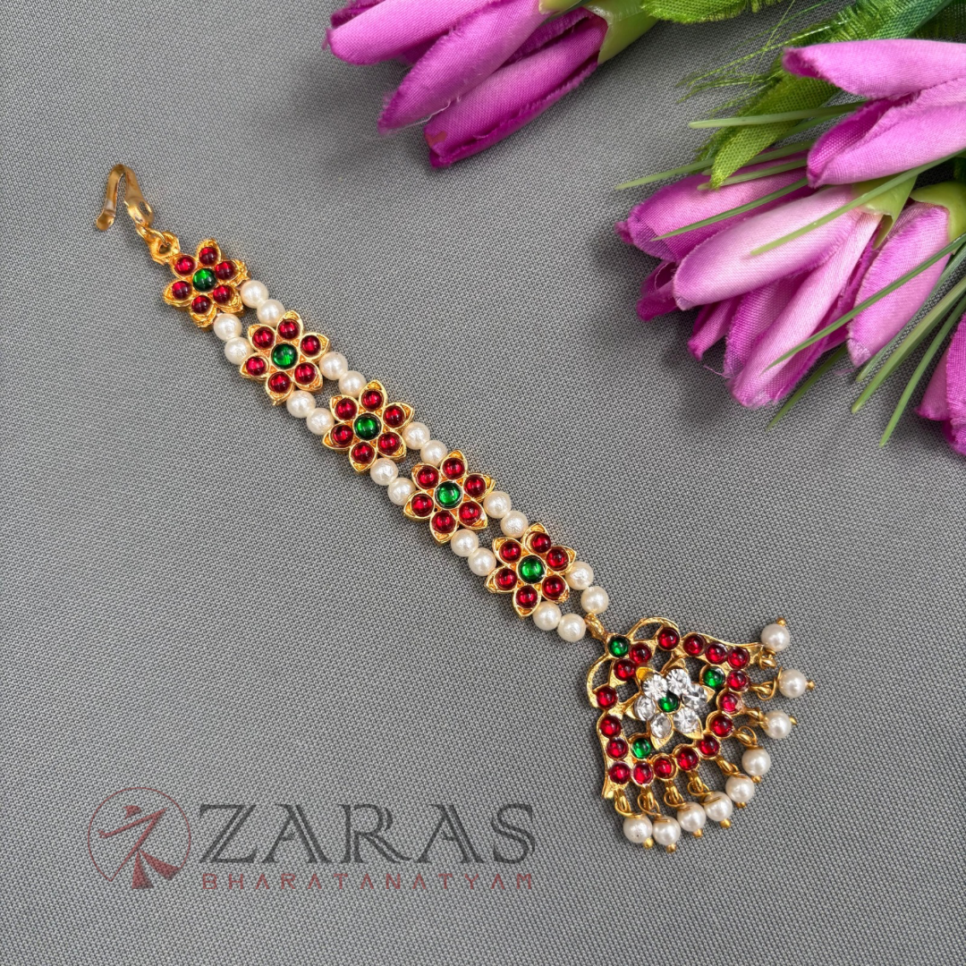 Bharatanatyam Dance Jewellery - Flower & Leaf RG Kemp Netti Chutti