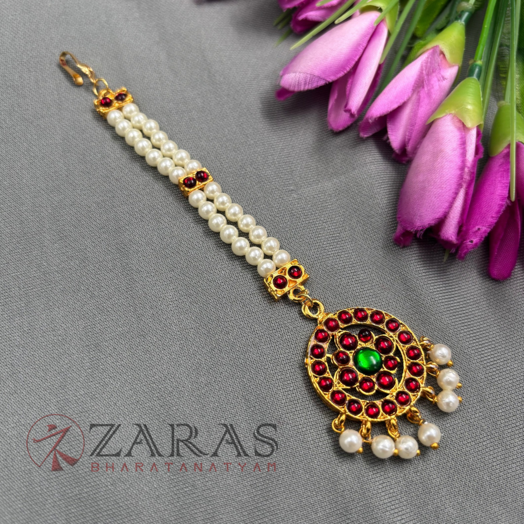 Bharatanatyam Dance Jewellery - 2L Beads & Round RG Kemp Netti Chutti