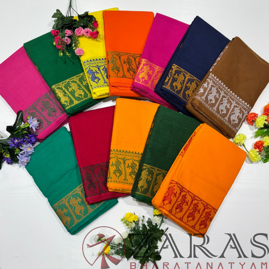 Ready-to-Wear Dance Practice Sarees – Single Piece (Without Blouse & Pant) Doll Border