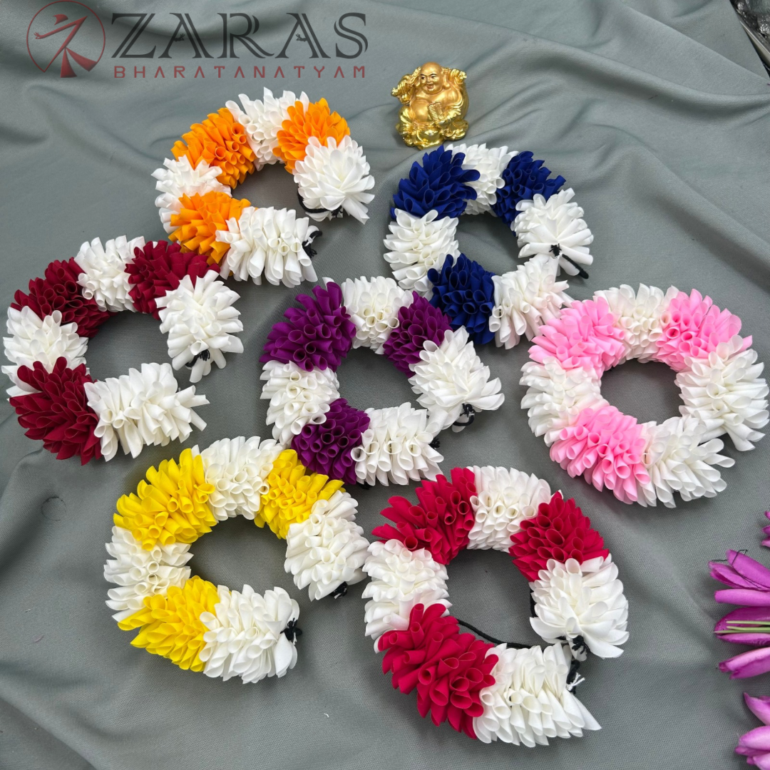 Bharatanatyam Dance Cloth Flower Round D Folded – Single (Mixed Colours)