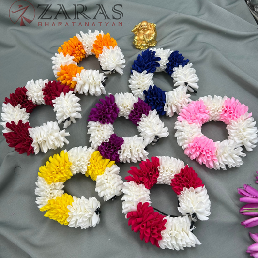 Bharatanatyam Dance Cloth Flower Round D Folded – Single (Mixed Colours)