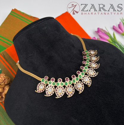 Bharatanatyam Dance Premium Jewellery - Manga Necklace PG Kemp Beads