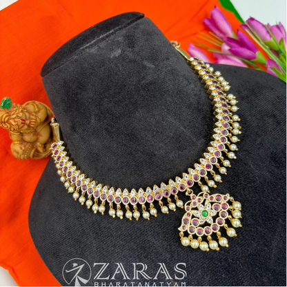 Bharatanatyam Dance Premium Jewellery - Drop Leaf Necklace PG Kemp Beads