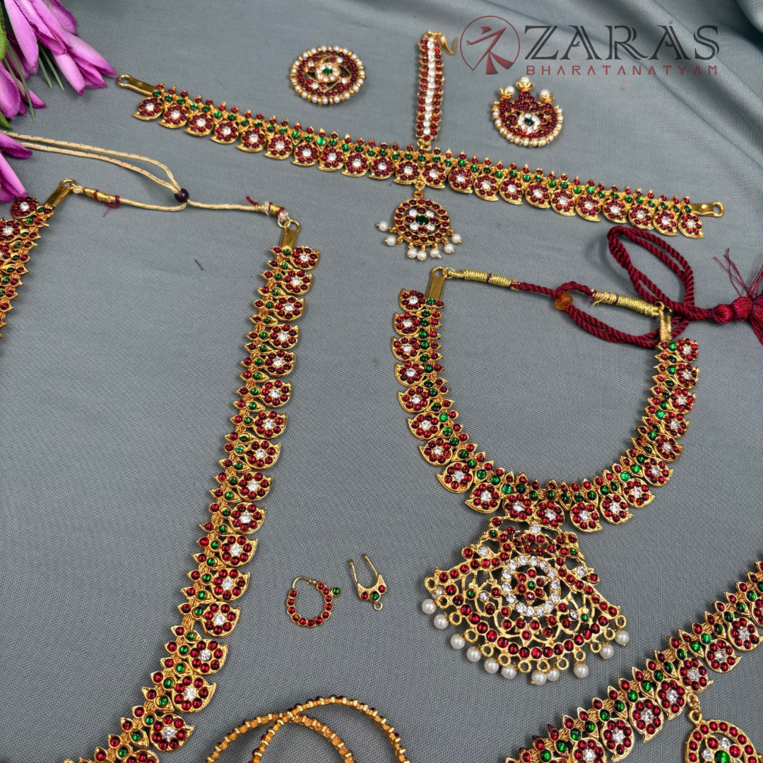 Bharatanatyam Dance Jewellery - Manga Full Set RG Kemp CS (3MM)
