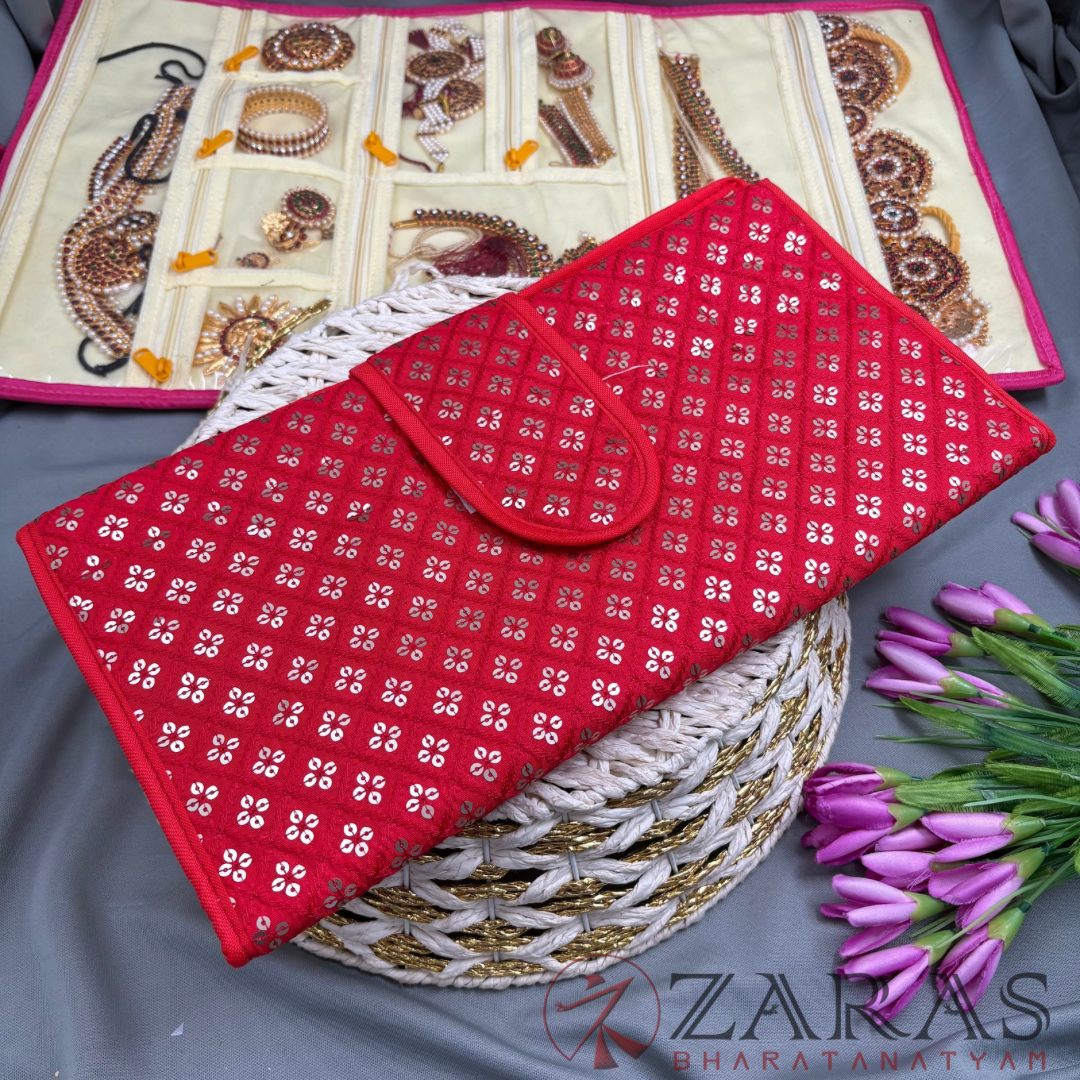 Bharatanatyam Dance Jewellery Bag / Organiser Foldable