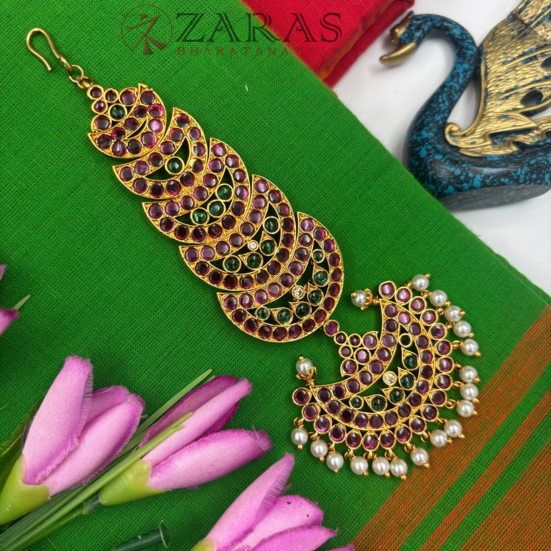 Bharatanatyam Dance Premium Jewellery - 5 Step Moon PG Kemp Netti Chutti