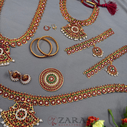 Bharatanatyam Dance Jewellery - Manga Full Set RG Kemp CS (3MM)