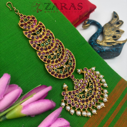 Bharatanatyam Dance Premium Jewellery - 5 Step Moon PG Kemp Netti Chutti
