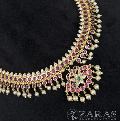 Bharatanatyam Dance Premium Jewellery - Drop Leaf Necklace PG Kemp Beads