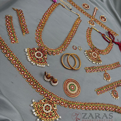 Bharatanatyam Dance Jewellery - Manga Full Set RG Kemp CS (3MM)