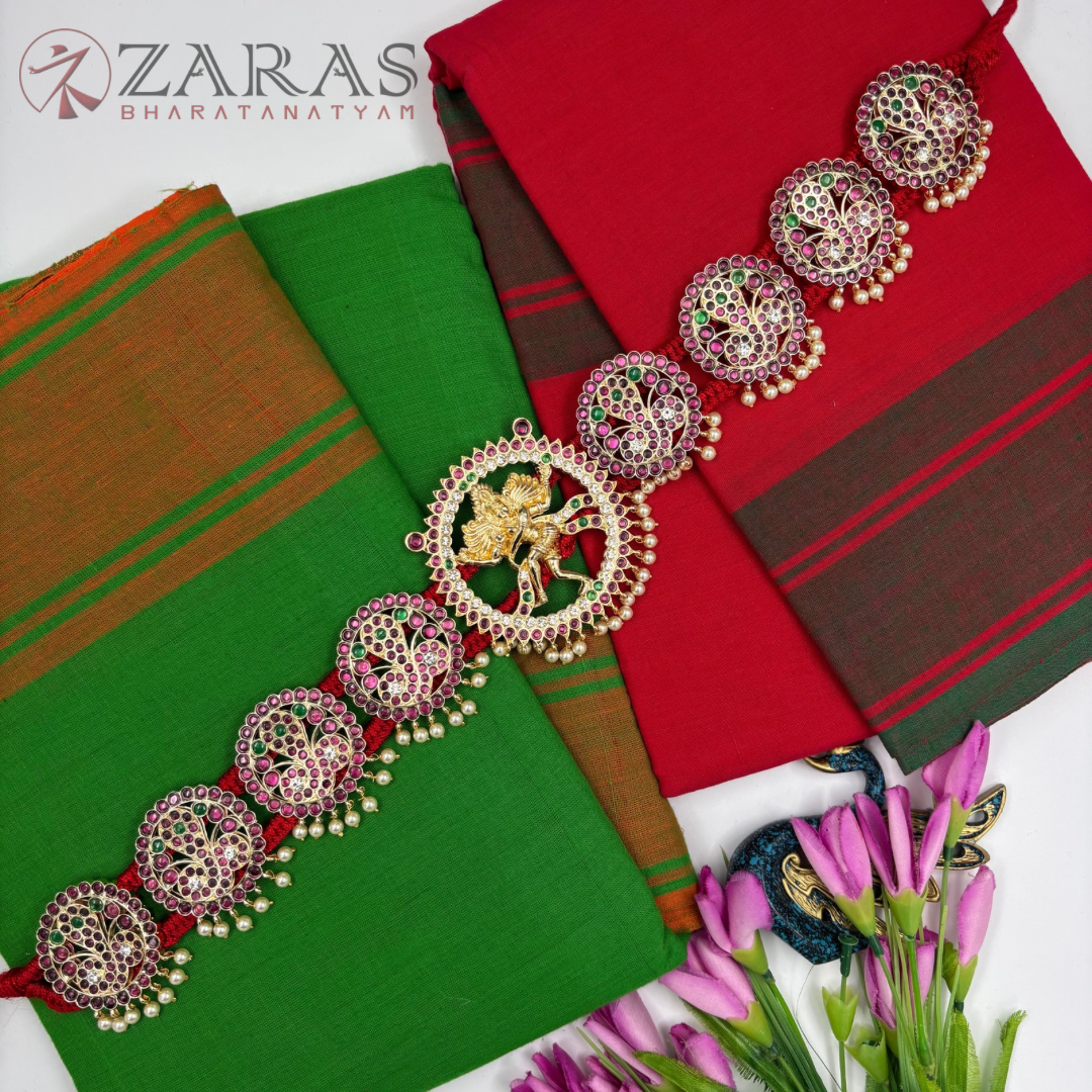 Bharatanatyam Dance Premium Jewellery - Snake & Nataraj PG Kemp CS Hip Belt (Ottiyanam)