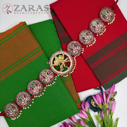 Bharatanatyam Dance Premium Jewellery - Snake & Nataraj PG Kemp CS Hip Belt (Ottiyanam)