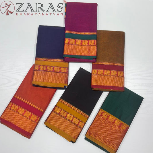 Ready-to-wear Dance Practice Sarees – Pre-Stitched (Set of 3 Pcs – Skirt, Pallu & Side Fan without Blouse)