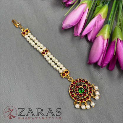 Bharatanatyam Dance Jewellery - 2L Beads & Round RG Kemp Netti Chutti