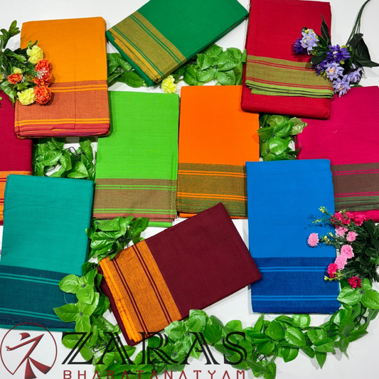Ready-to-Wear Dance Practice Sarees – Single Piece (Without Blouse & Pant) Plain Border