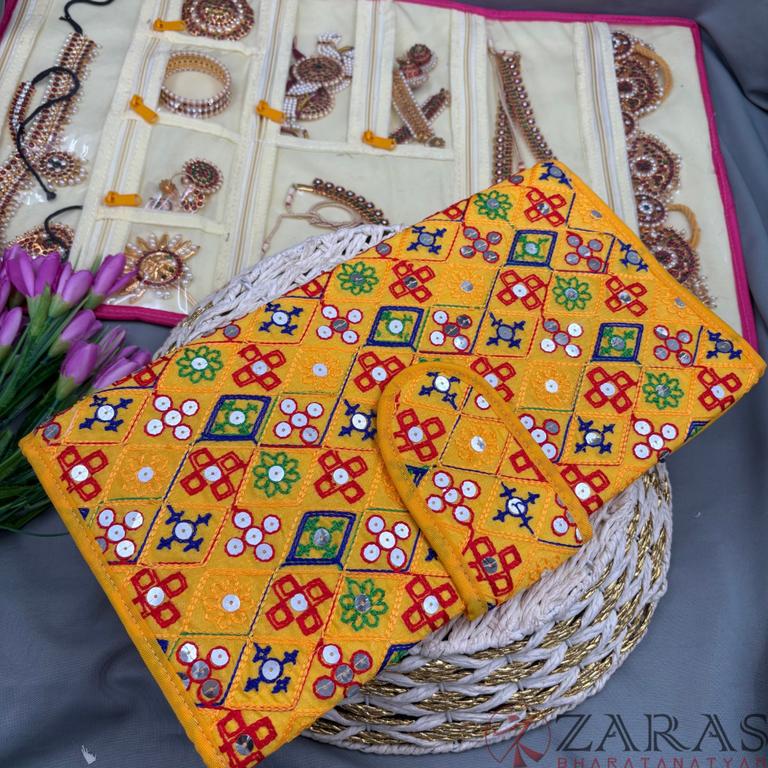 Bharatanatyam Dance Jewellery Bag / Organiser Foldable