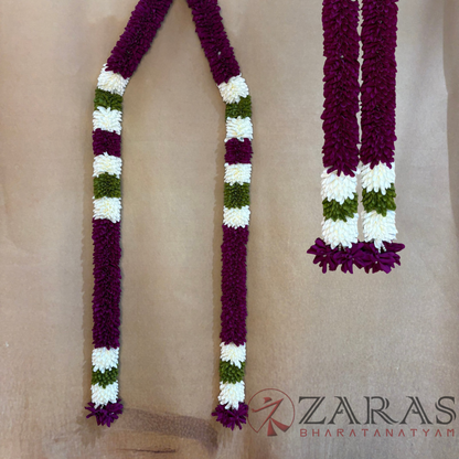 Bharatanatyam Dance Cloth Aandaal Maalai / Haaram – Mixed Colours (Each Side 1 meter / 40 inch Length)