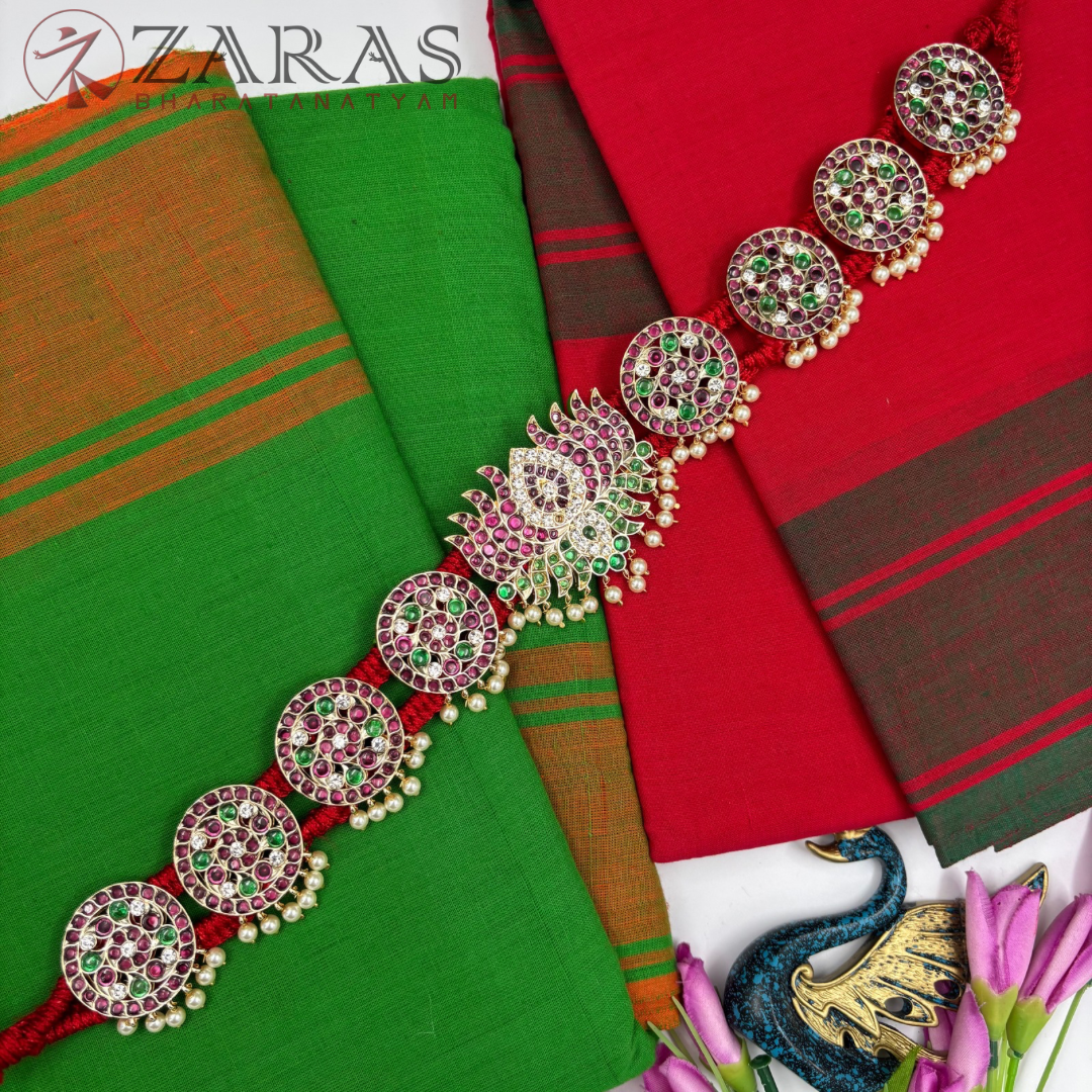Bharatanatyam Dance Premium Jewellery - Lotus PG Kemp CS Hip Belt (Ottiyanam)