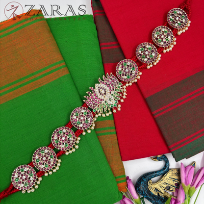 Bharatanatyam Dance Premium Jewellery - Lotus PG Kemp CS Hip Belt (Ottiyanam)