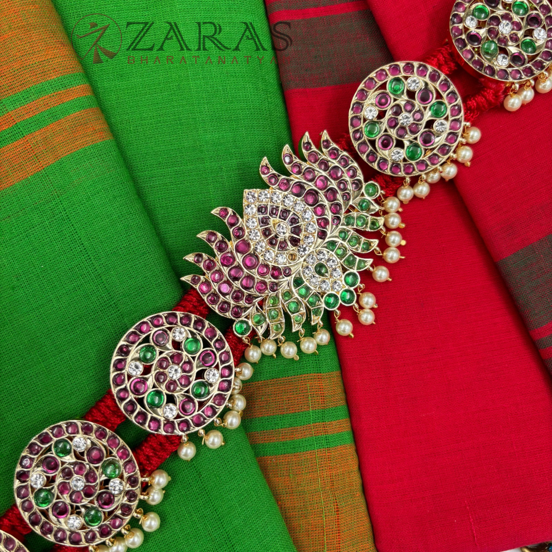 Bharatanatyam Dance Premium Jewellery - Lotus PG Kemp CS Hip Belt (Ottiyanam)