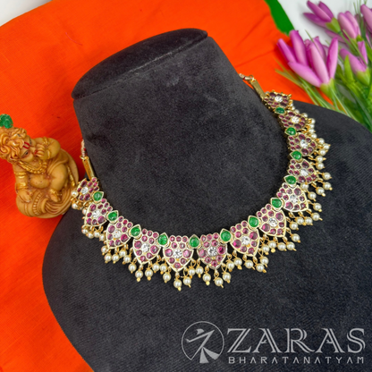 Bharatanatyam Dance Premium Jewellery - Leaf Necklace PG Kemp Beads