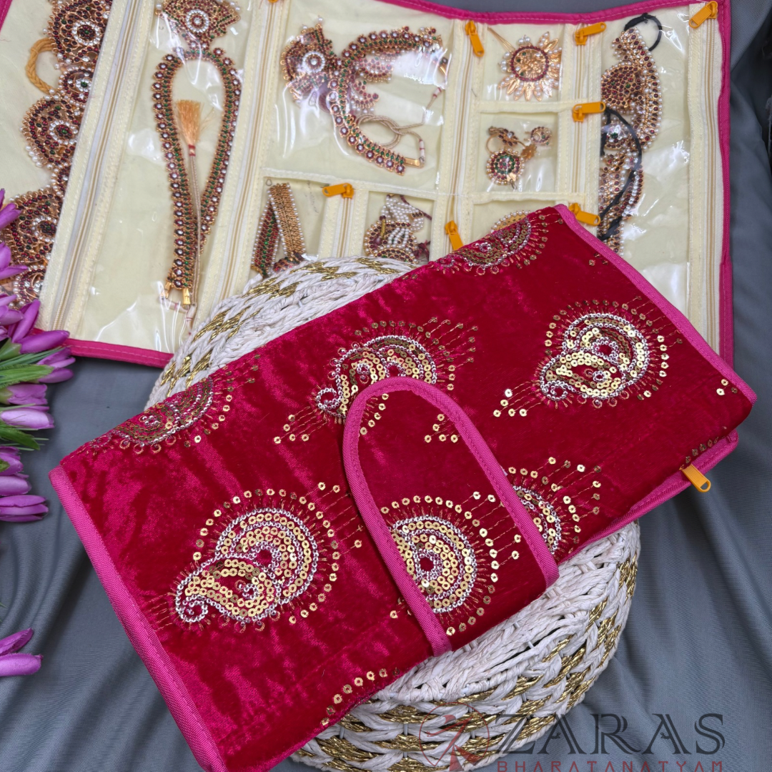 Bharatanatyam Dance Jewellery Bag / Organiser Foldable