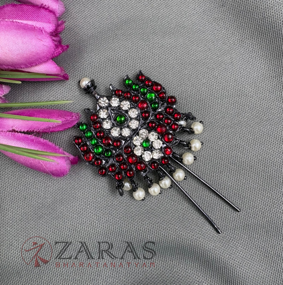 Bharatanatyam Dance Black Jewellery - Lotus Small Head Arch RG Kemp CS