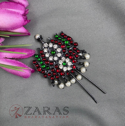 Bharatanatyam Dance Black Jewellery - Lotus Small Head Arch RG Kemp CS