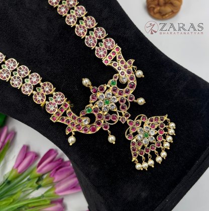 Bharatanatyam Dance Premium Jewellery - Manga & Moon PG Kemp CS Haaram / Long Chain Beads