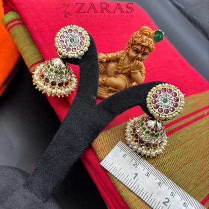 Bharatanatyam Dance Premium Jewellery - Jimiki with Kammal 4L PG Kemp Beads