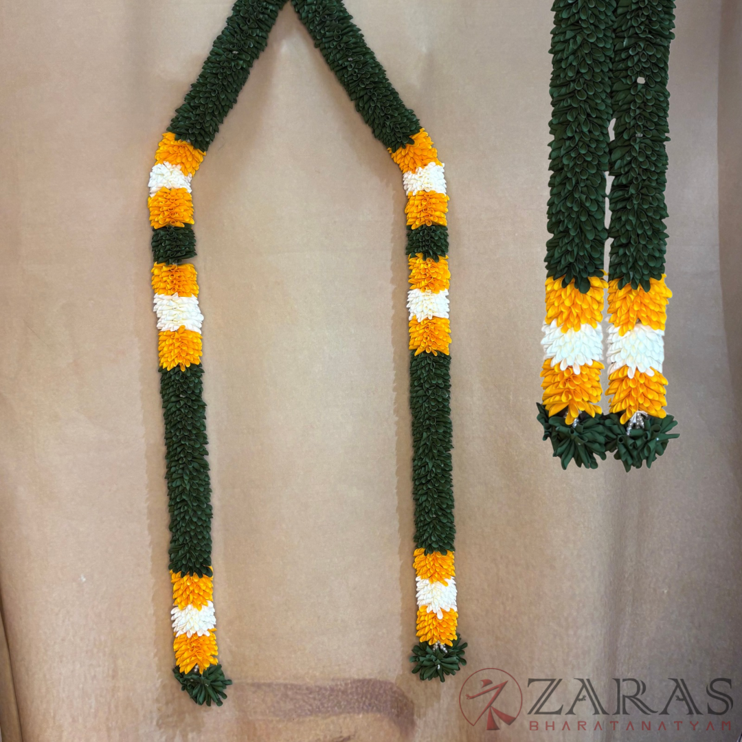 Bharatanatyam Dance Cloth Aandaal Maalai / Haaram – Mixed Colours (Each Side 1 meter / 40 inch Length)
