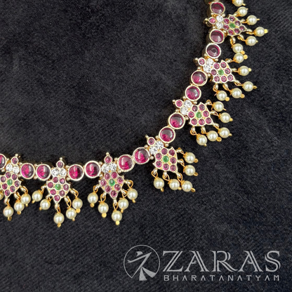 Bharatanatyam Dance Premium Jewellery - Leaf Necklace PG Kemp Beads