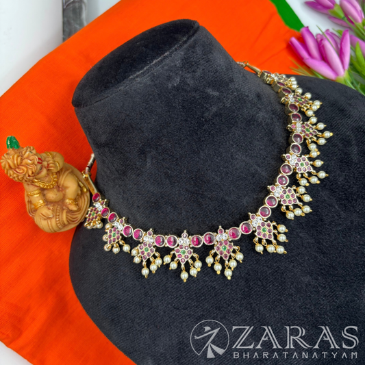 Bharatanatyam Dance Premium Jewellery - Leaf Necklace PG Kemp Beads