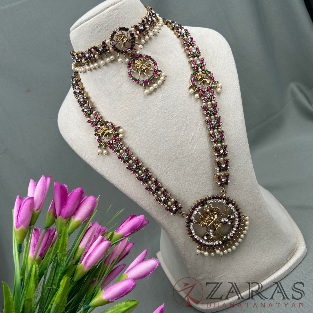 Bharatanatyam Dance Jewellery Alankara Full set - Lotus & Nadaraj Design PG Kemp CS