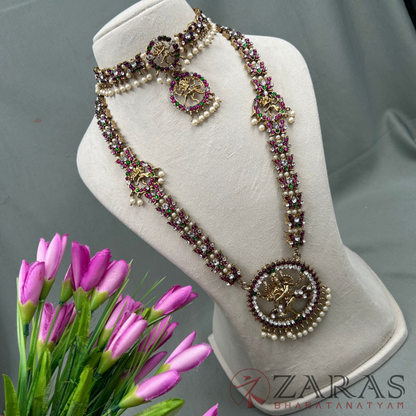 Bharatanatyam Dance Jewellery Alankara Full set - Lotus & Nadaraj Design PG Kemp CS