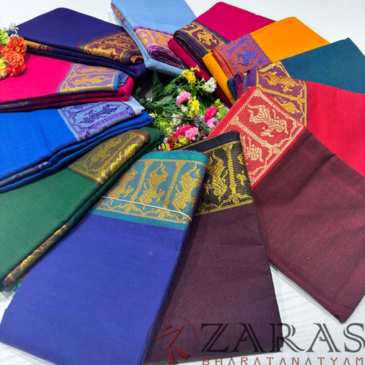 Ready-to-Wear Dance Practice Sarees – Single Piece (Without Blouse & Pant) Doll Border