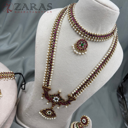 Bharatanatyam Dance Jewellery Alankara (Mehandi) Full set - Manga Design PG Kemp CS
