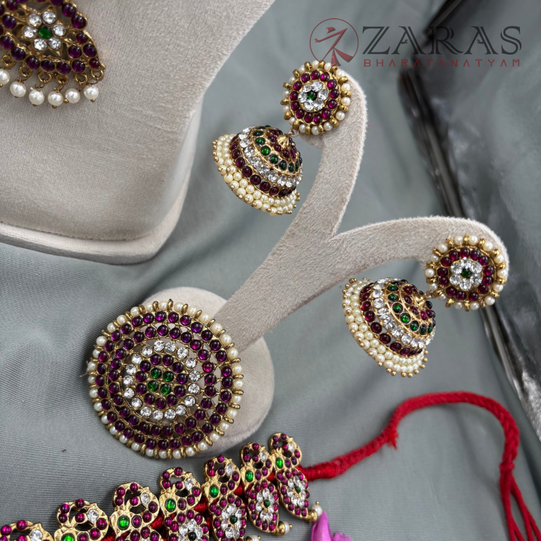 Bharatanatyam Dance Jewellery Alankara (Mehandi) Full set - Manga Design PG Kemp CS