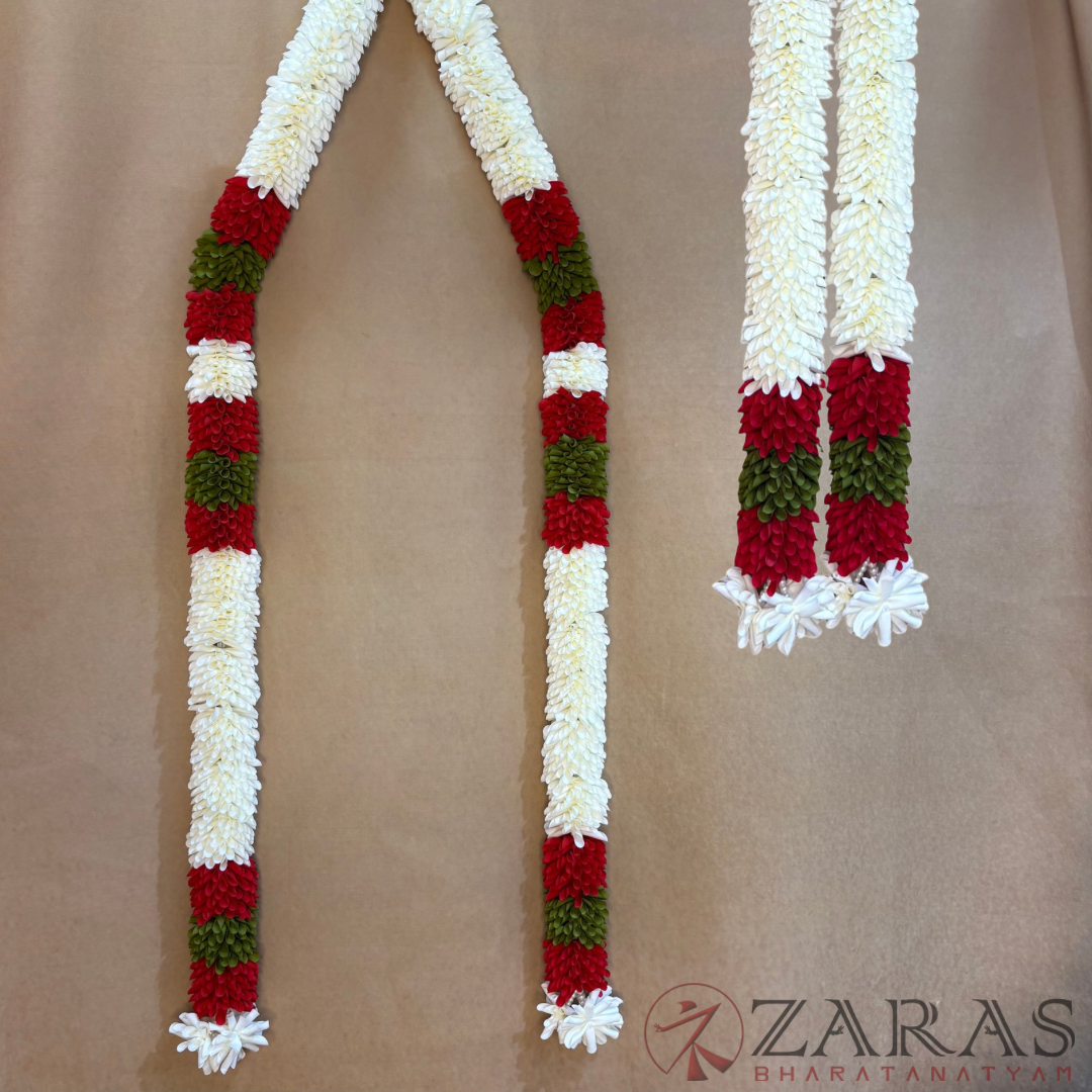 Bharatanatyam Dance Cloth Aandaal Maalai / Haaram – Mixed Colours (Each Side 1 meter / 40 inch Length)