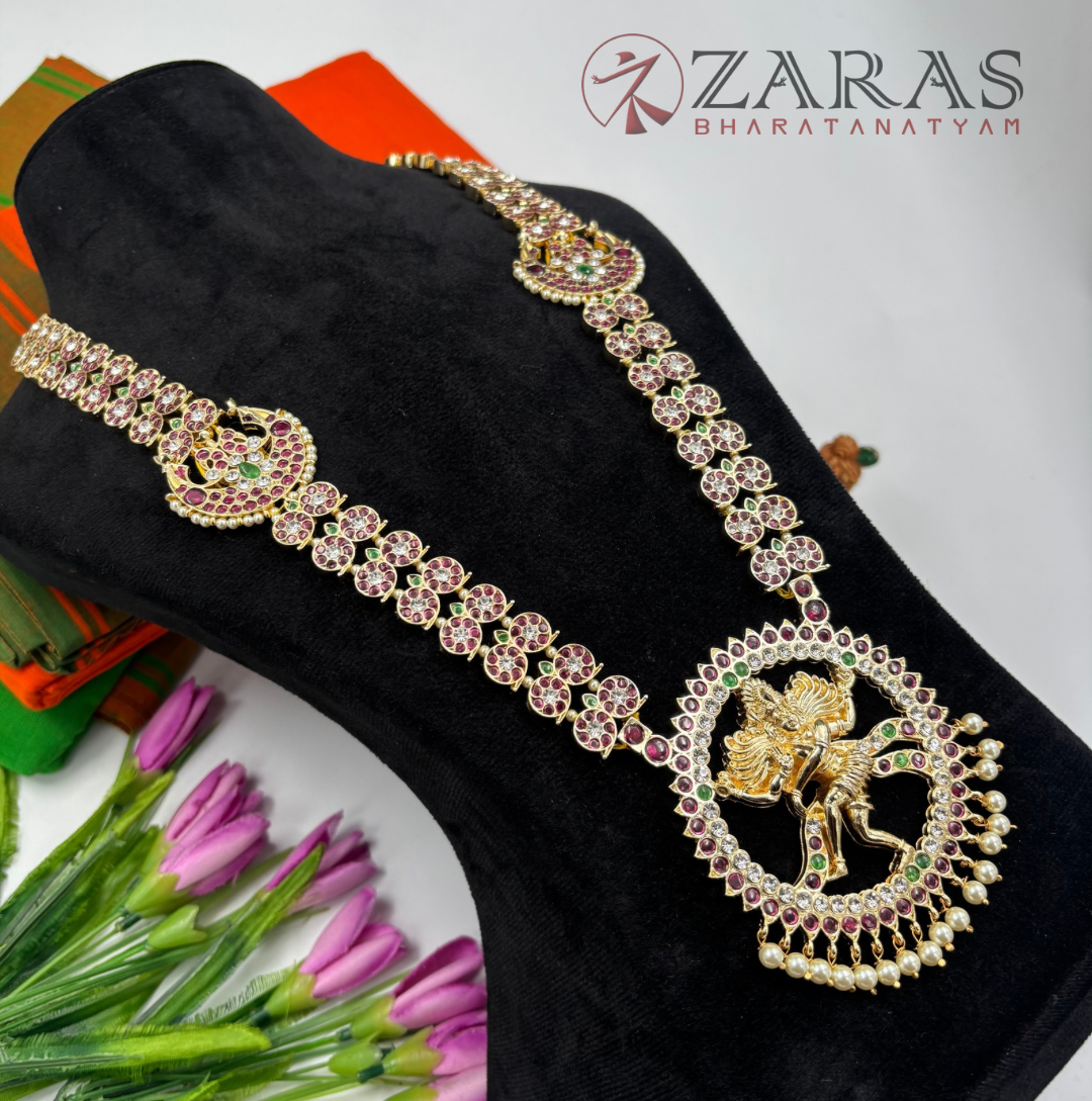 Bharatanatyam Dance Premium Jewellery - Manga & Nataraj PG Kemp CS Haaram / Long Chain Beads