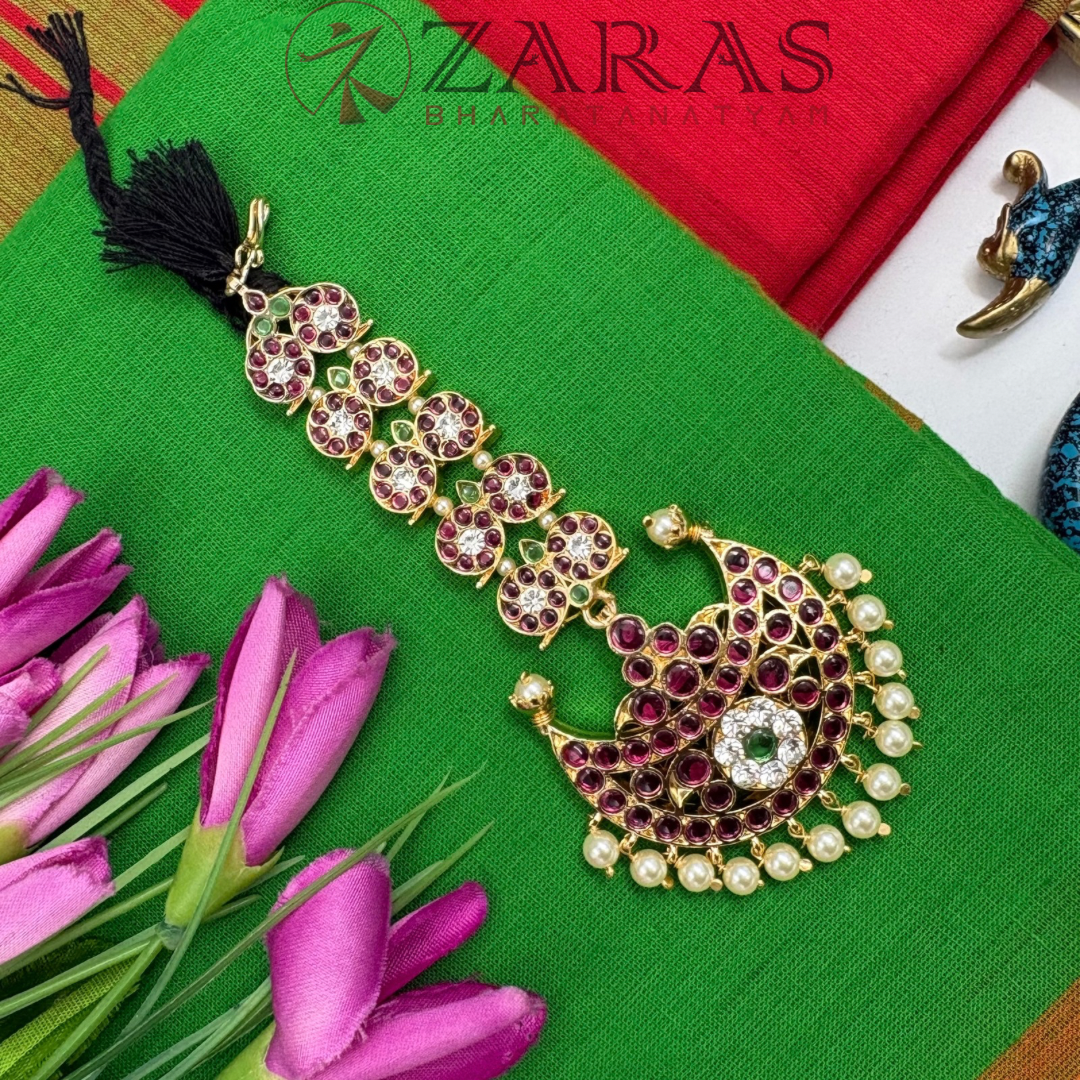 Bharatanatyam Dance Premium Jewellery - Moon & Manga PG Kemp Netti Chutti