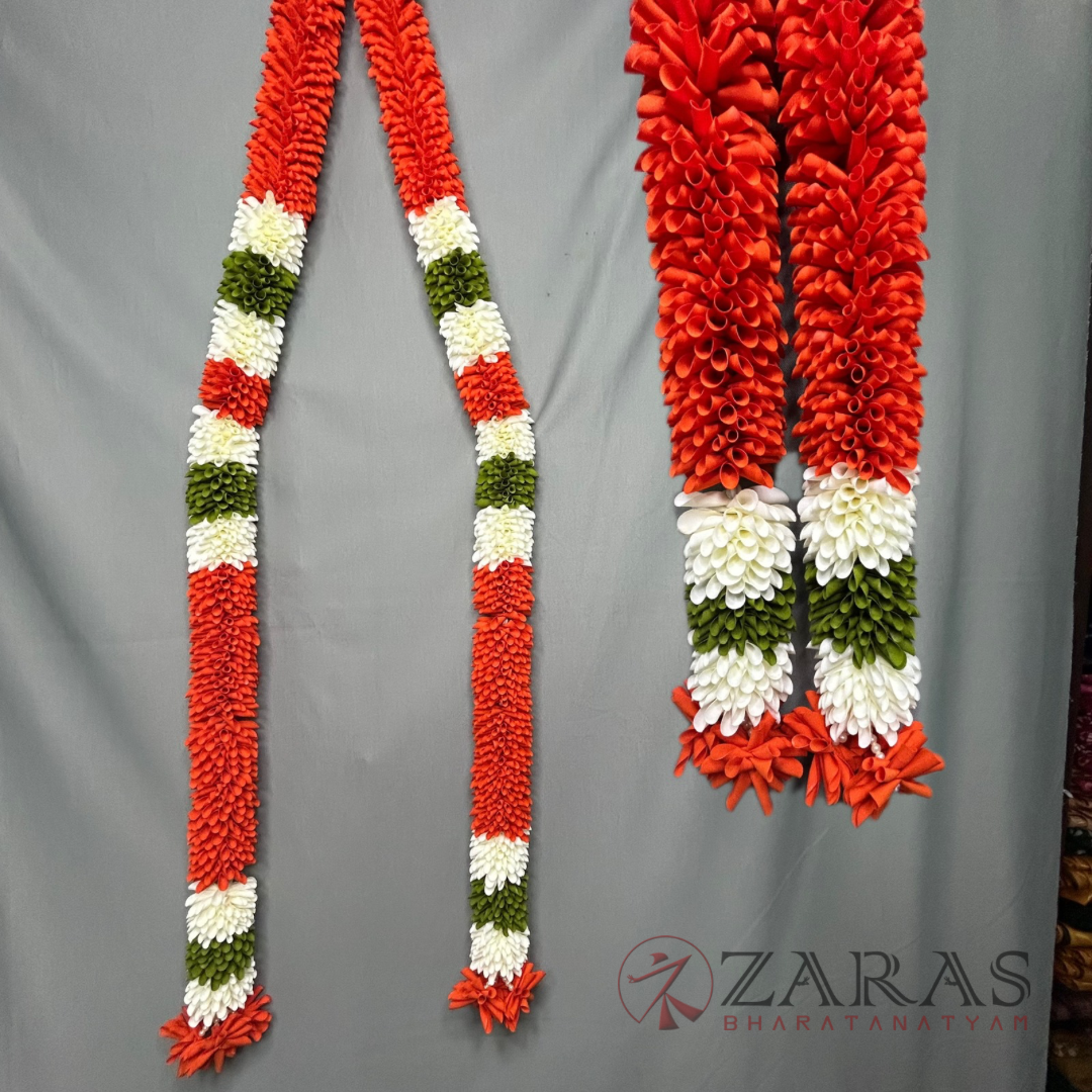 Bharatanatyam Dance Cloth Aandaal Maalai / Haaram – Mixed Colours (Each Side 1 meter / 40 inch Length)
