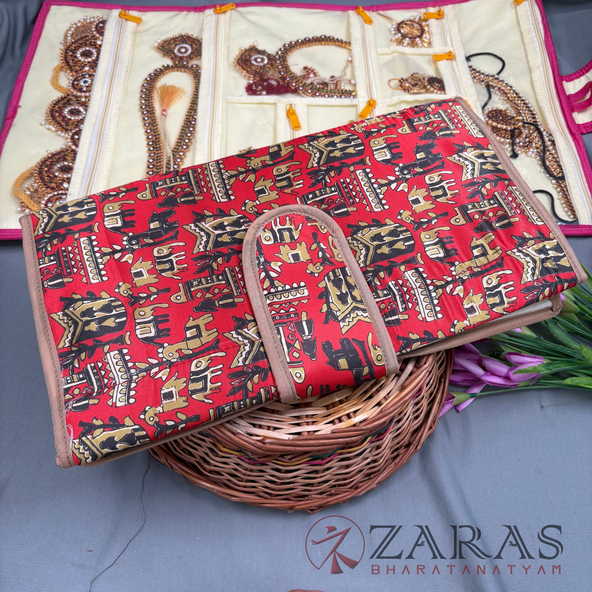 Bharatanatyam Dance Jewellery Bag / Organiser Foldable