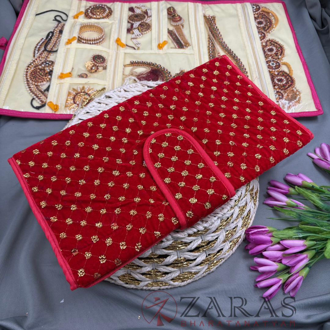 Bharatanatyam Dance Jewellery Bag / Organiser Foldable