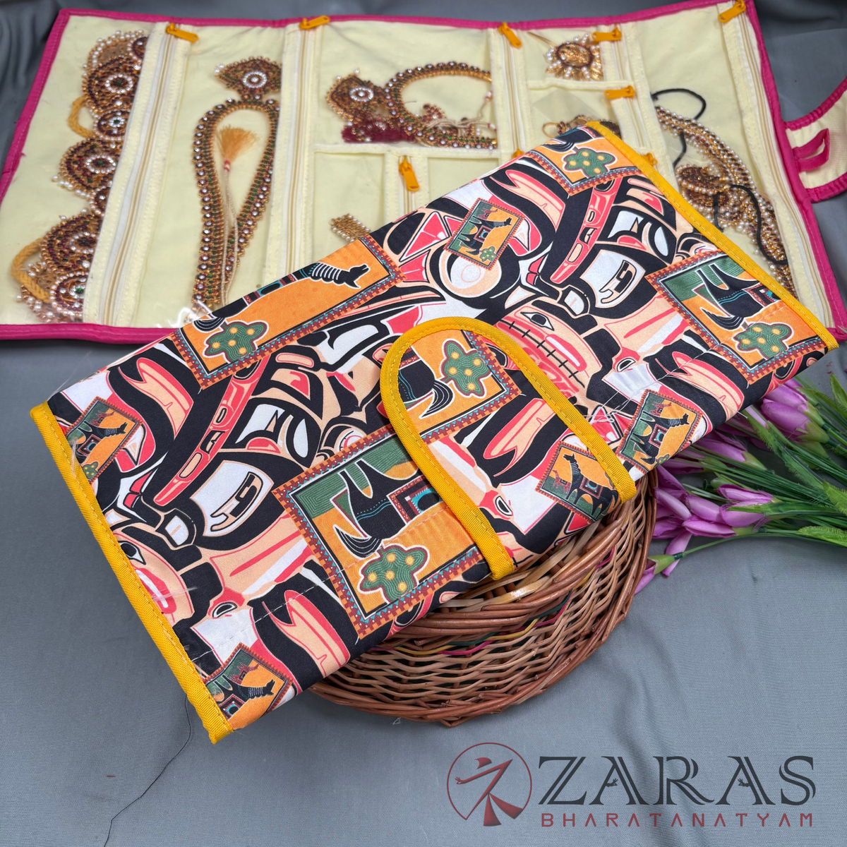 Bharatanatyam Dance Jewellery Bag / Organiser Foldable