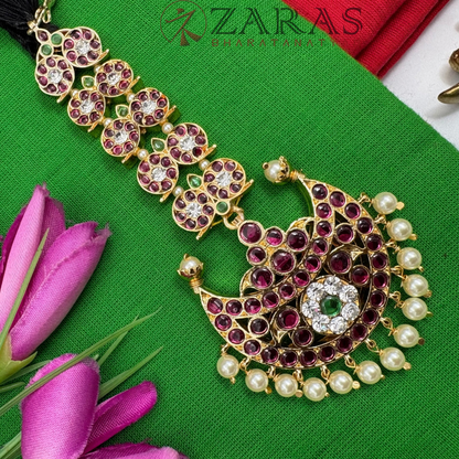 Bharatanatyam Dance Premium Jewellery - Moon & Manga PG Kemp Netti Chutti