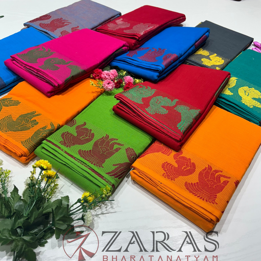 Ready-to-Wear Dance Practice Sarees – Single Piece (Without Blouse & Pant) Mudra Border