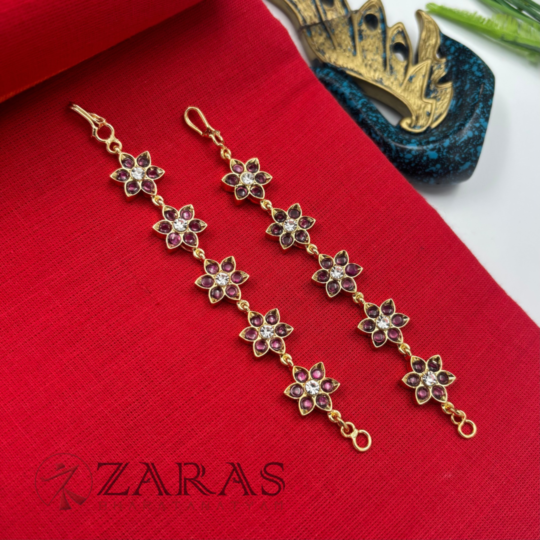 Bharatanatyam Dance Premium Jewellery - Flower PG Kemp Maatal