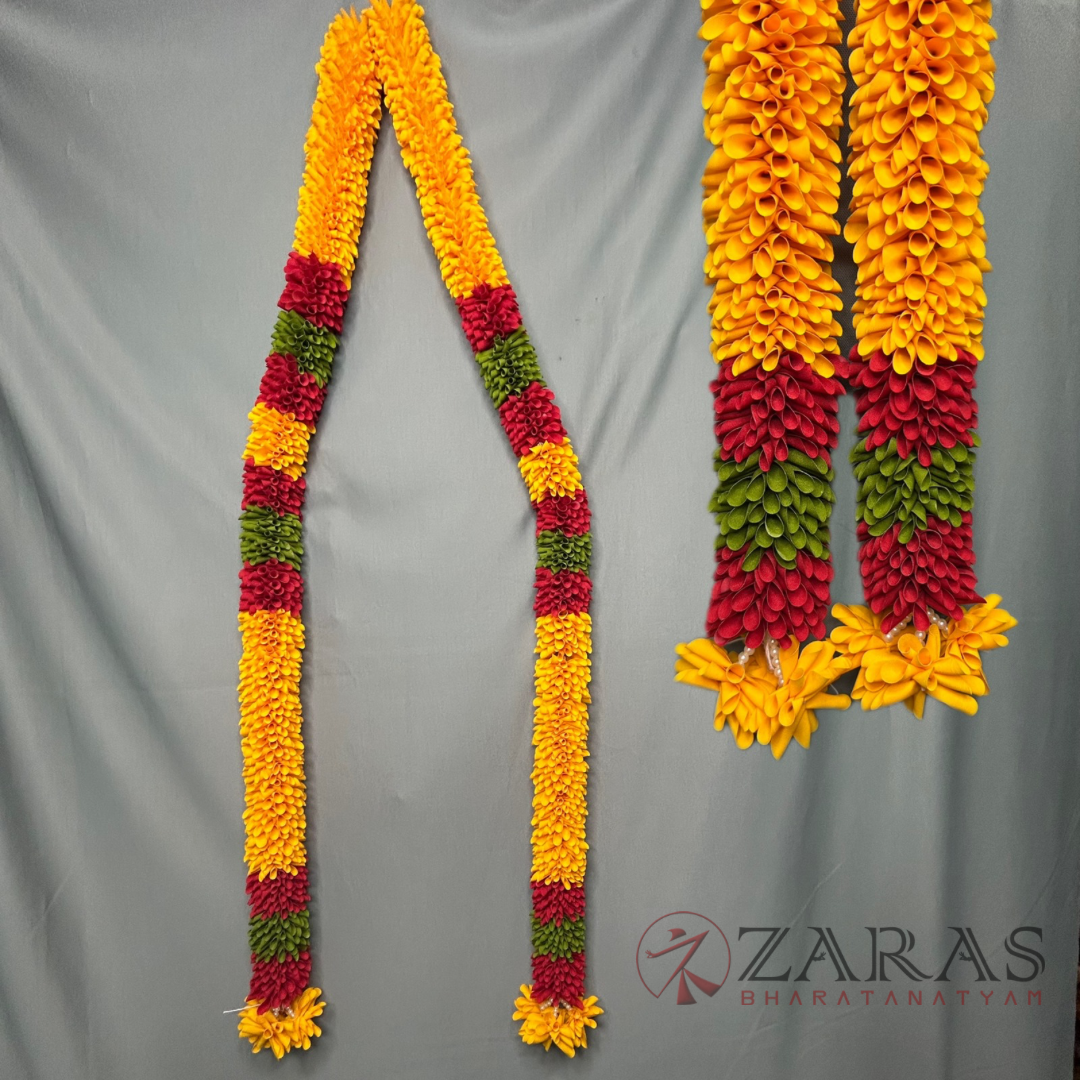 Bharatanatyam Dance Cloth Aandaal Maalai / Haaram – Mixed Colours (Each Side 1 meter / 40 inch Length)